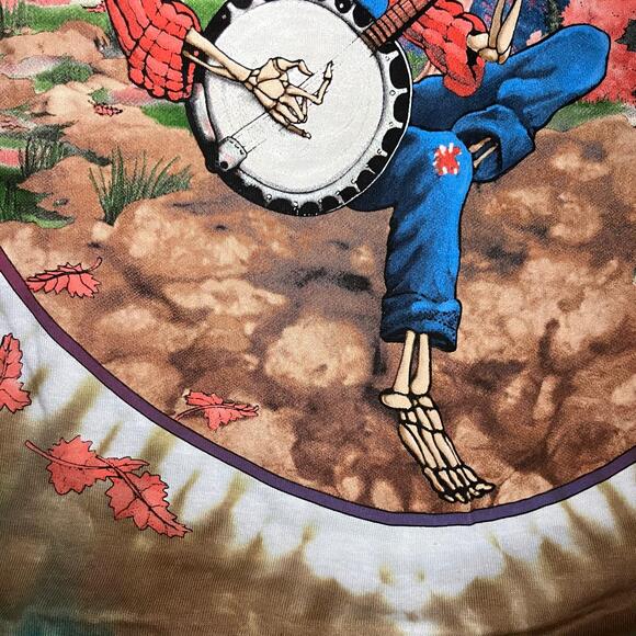 Grateful Dead 🍁 “1994 Fall Tour Skeleton Banjo” Long Sleeve Tee – Size XL - Picture 11 of 11